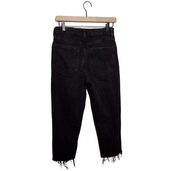 Zara Black Skinny High Rise Raw Hem Jeans Size 4 - Picture 3 of 5